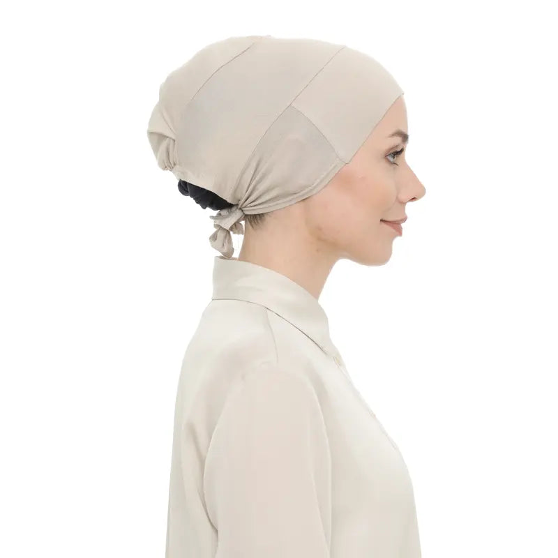 Women's Tieback Hijab Latte Undercap