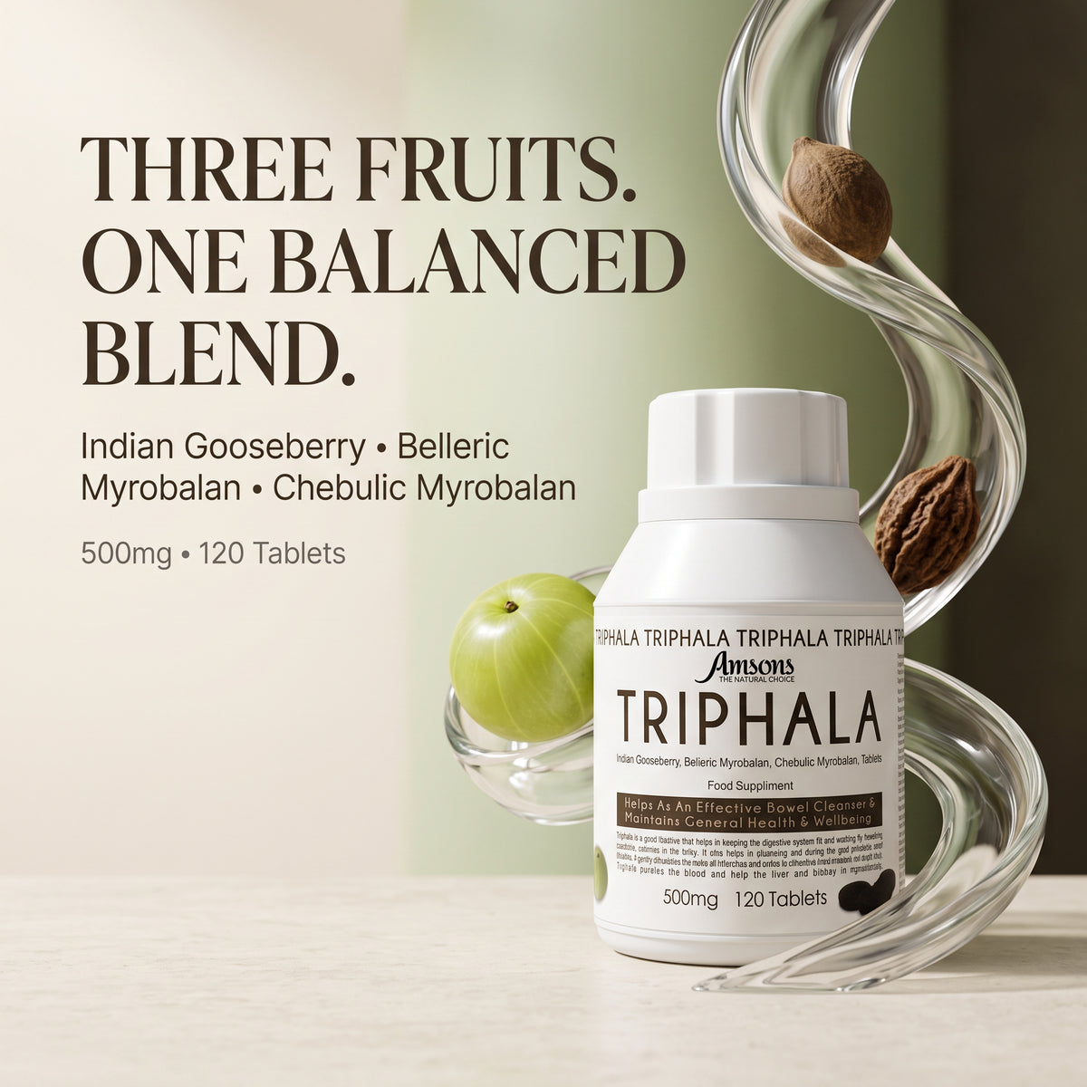 Triphala Capsules Food Supplement 120 Tablets