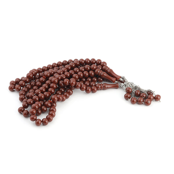 Turkish 33 Bead Plain Tasbih Burgandy