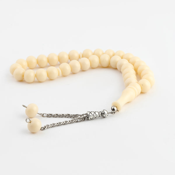 Turkish 33 Bead Plain Tasbih Cream