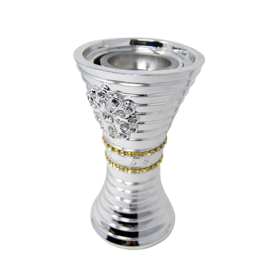 Small Silver Crystal Bakhoor Burner AM00854S