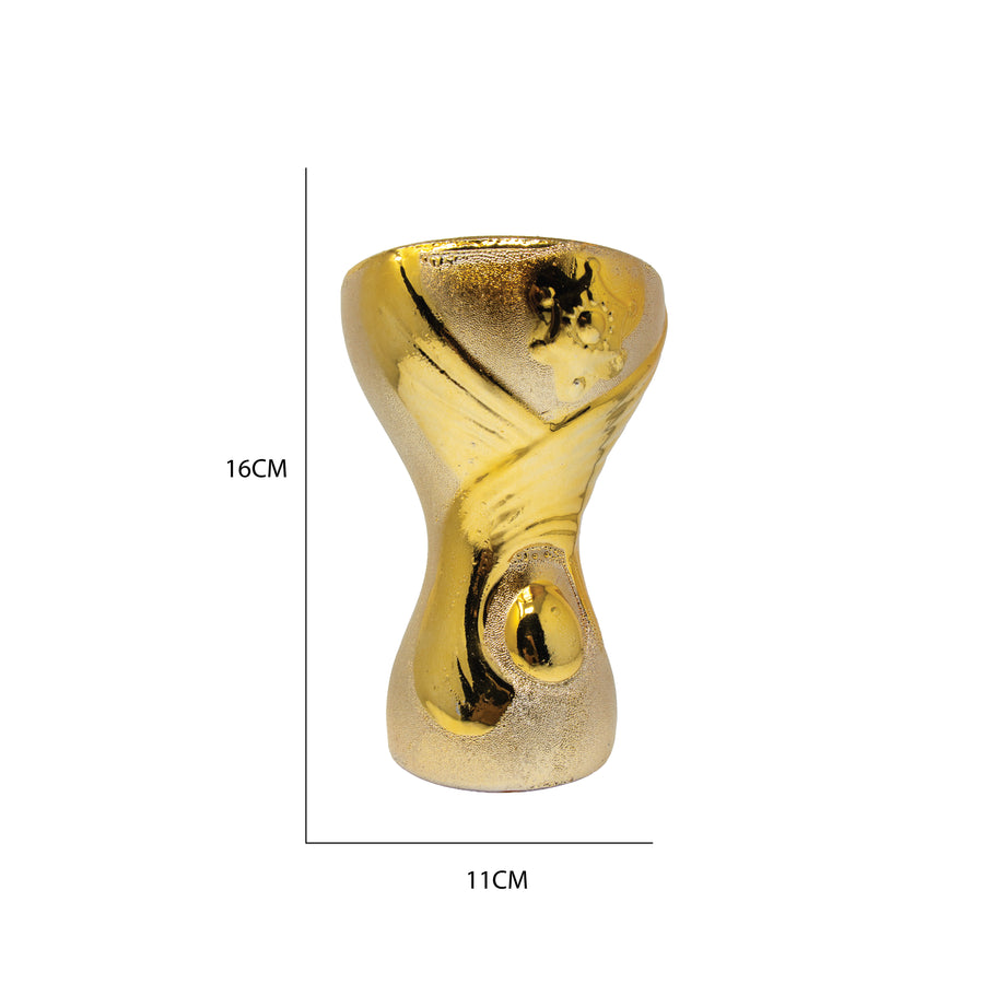 Small Gold Wave Bakhoor Burner 630