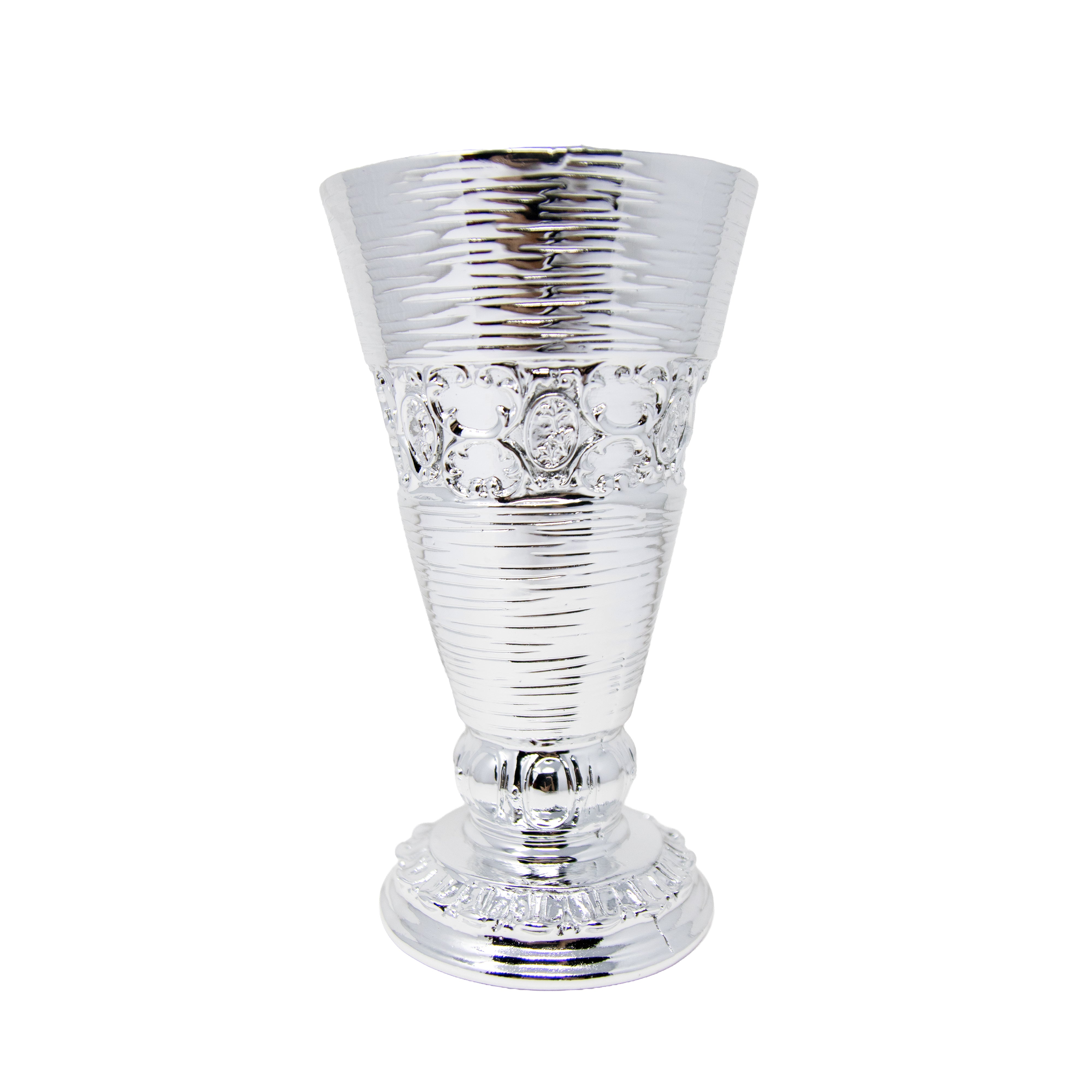 Silver Ribbed Bakhoor Burner AM00848S