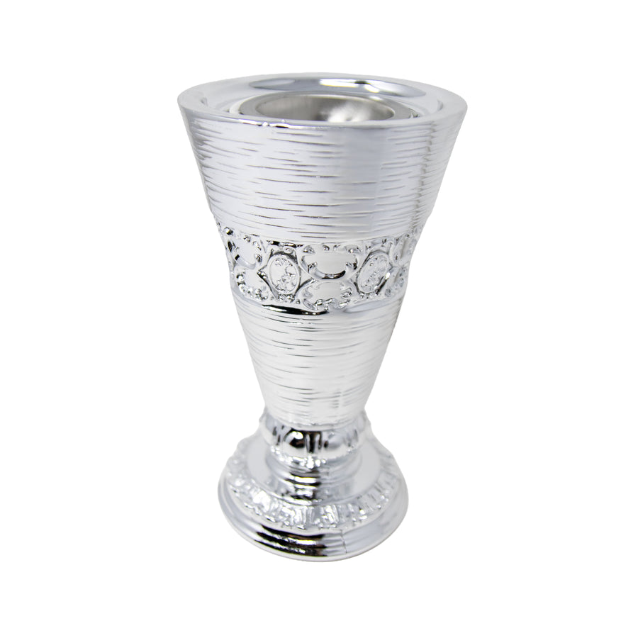 Silver Ribbed Bakhoor Burner AM00848S