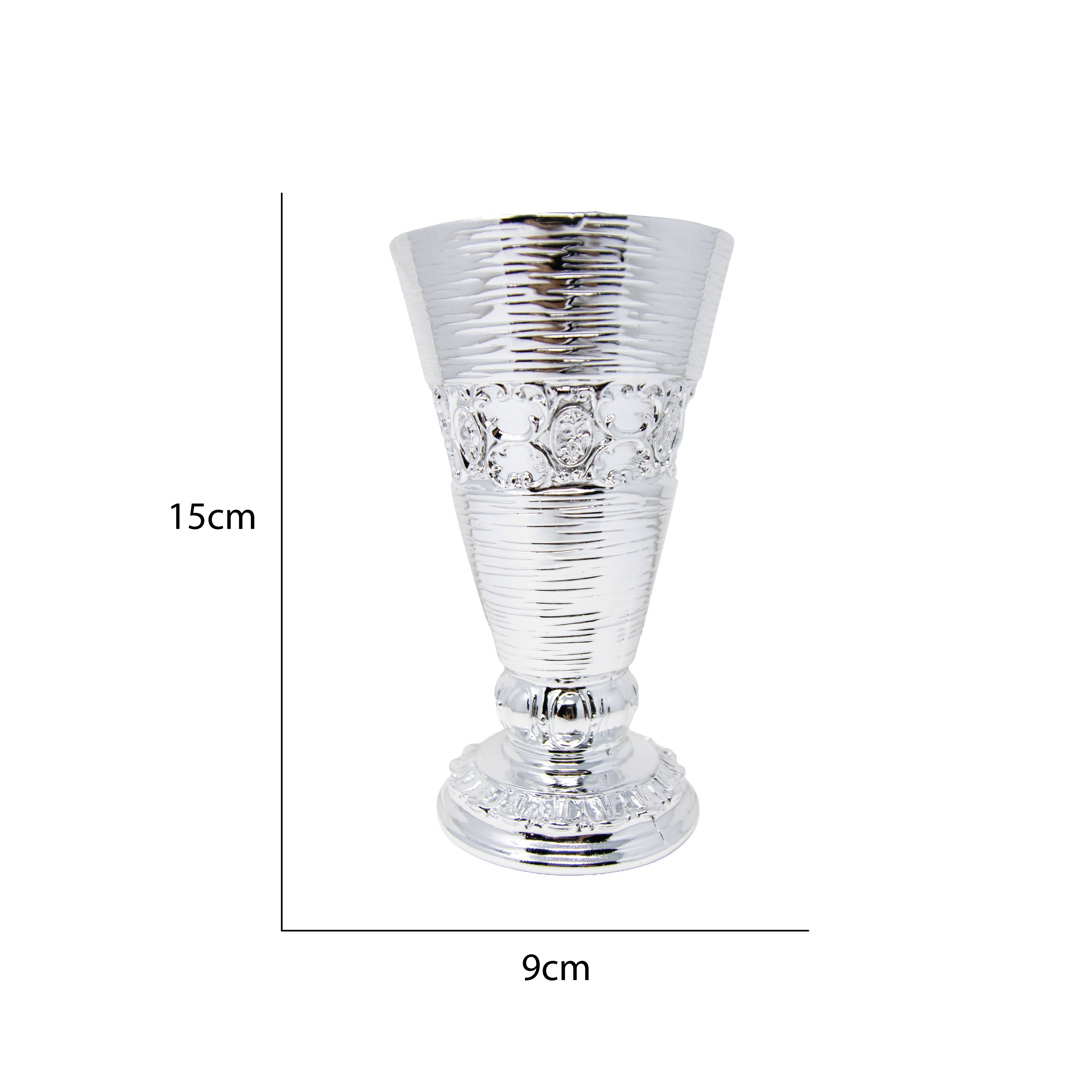 Silver Ribbed Bakhoor Burner AM00848S