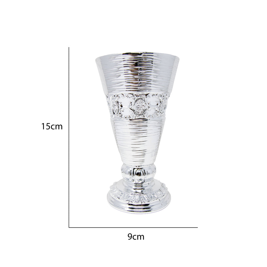 Silver Ribbed Bakhoor Burner AM00848S