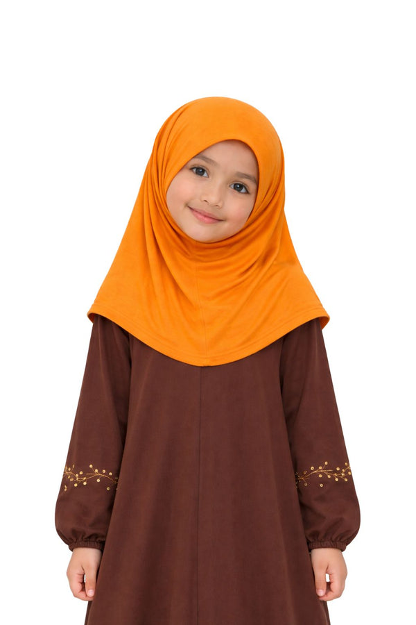 Girls Cotton Hijab Orange