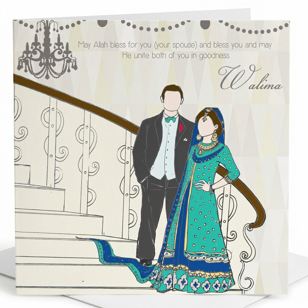 Walima, Couple on Stairway Card