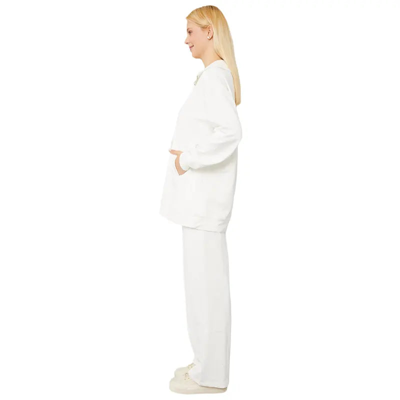 Women White Co Ord Set