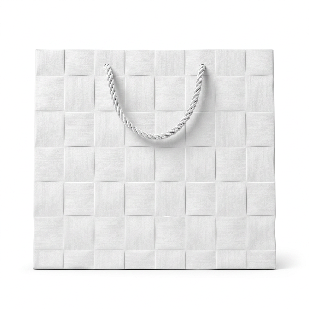 White Square Pattern Gift Bag