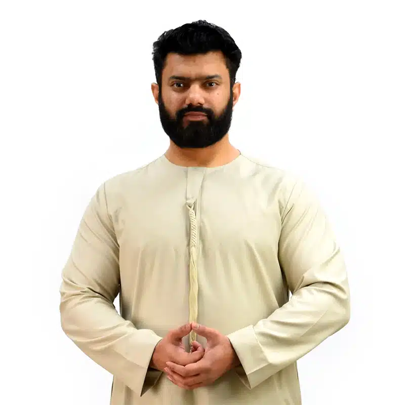 Omani Tassel Cream Thobe 0019 image 1