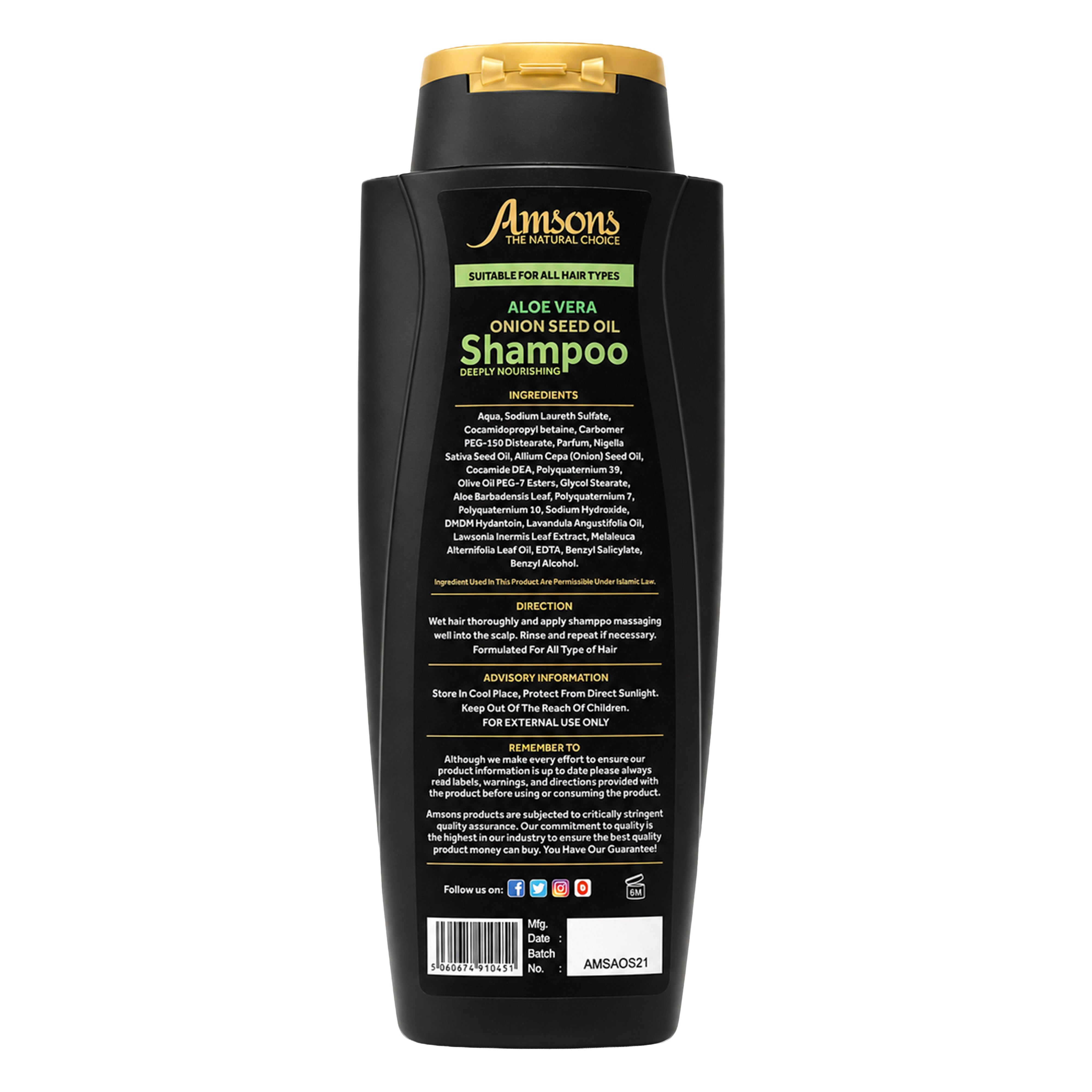 Aloe Vera Onion Seed Shampoo 300ml