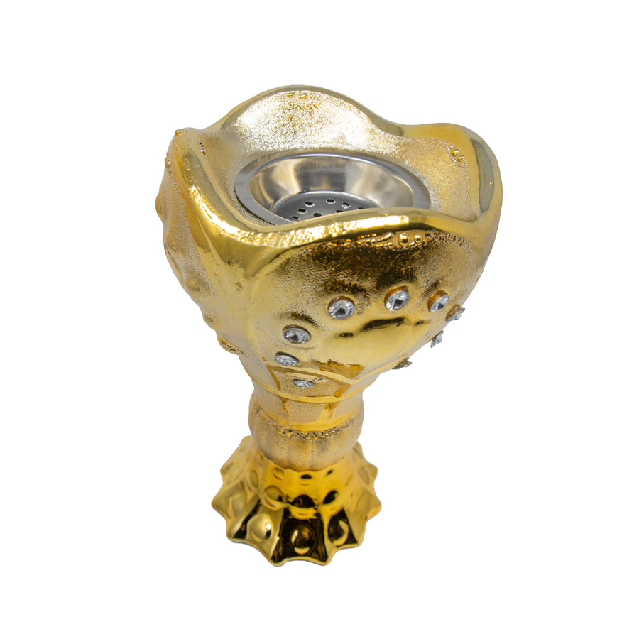 Gold Leaf Crystal Bakhoor Burner 636