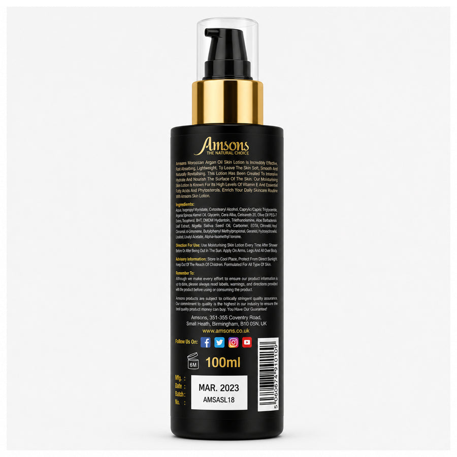 Argan Oil Moisturising Skin Lotion 100ml