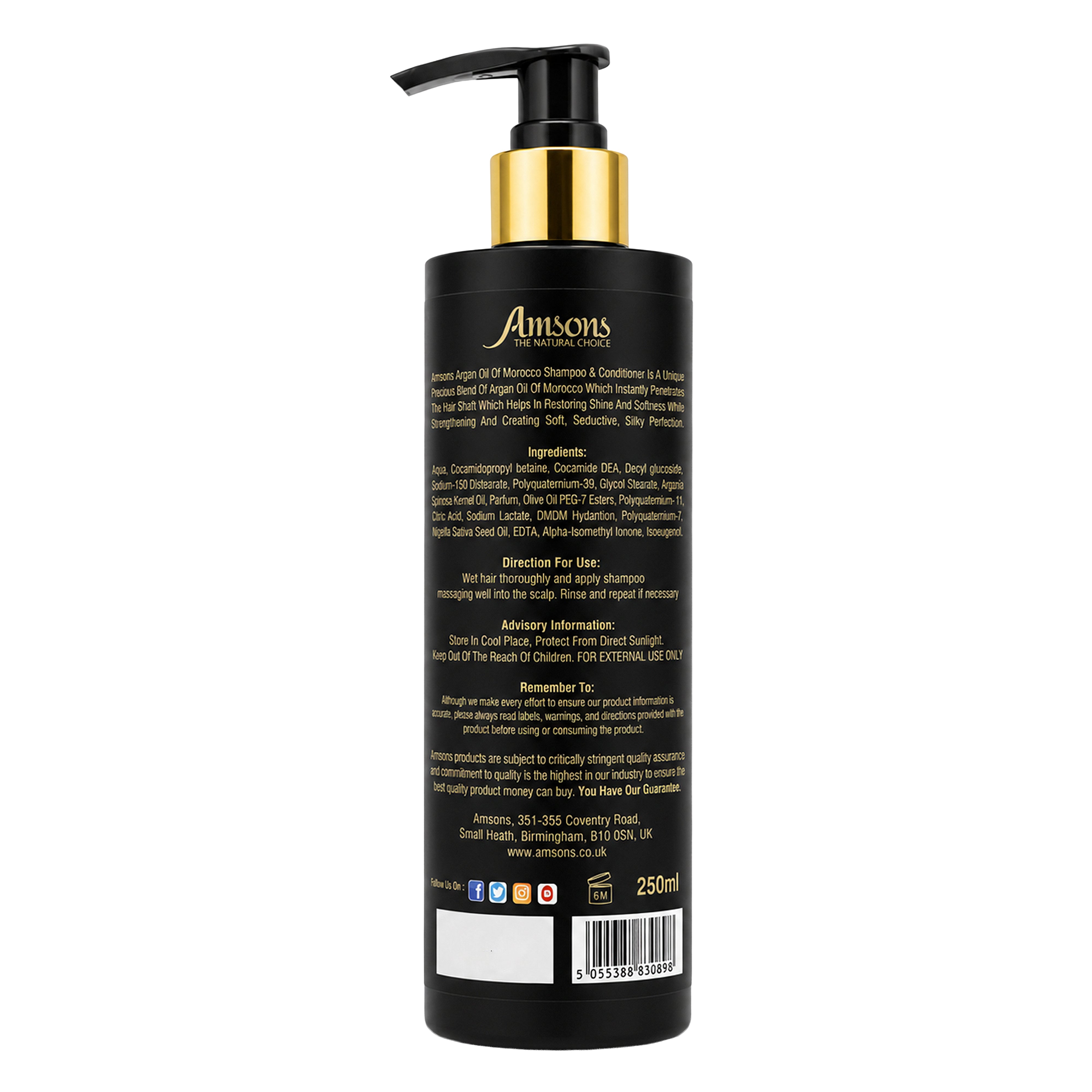 Argan Oil Of Morocco Shampoo & Conditioner 250ml