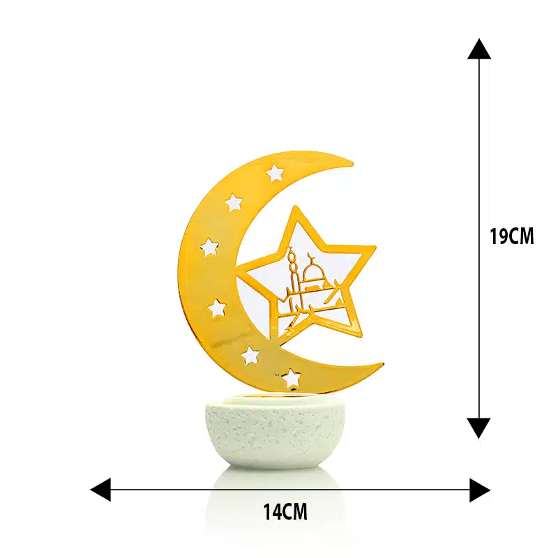 Gold Crescent With Star Bakhoor Burner AM50158