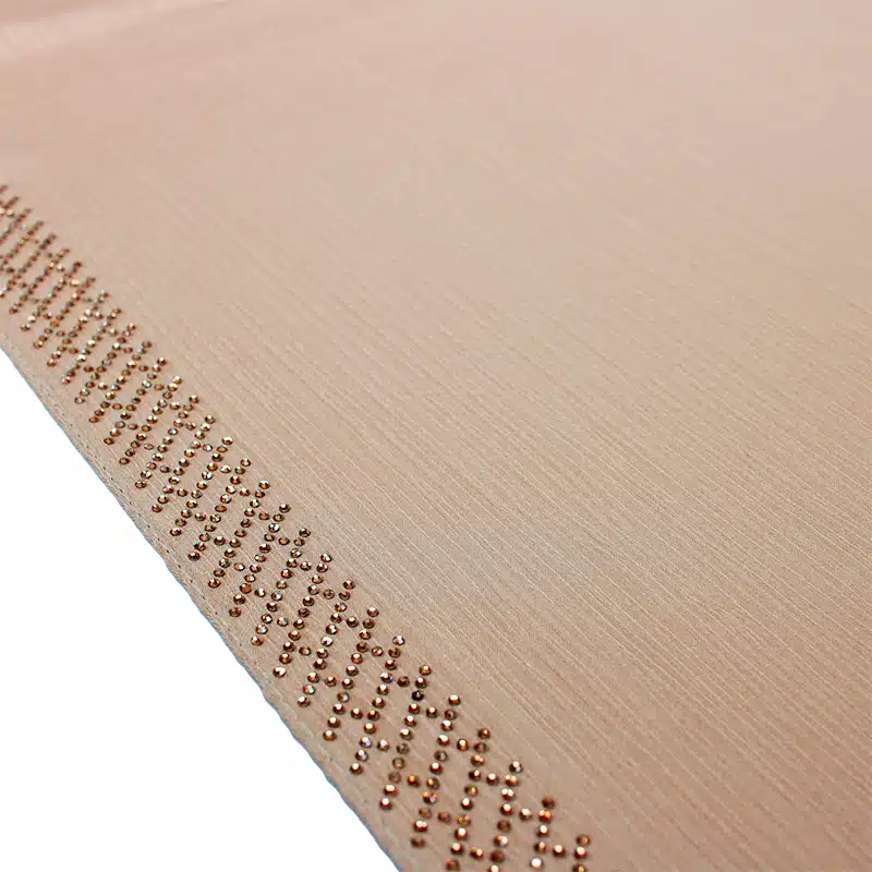 Silk Crinkle Gold Beaded Hijab