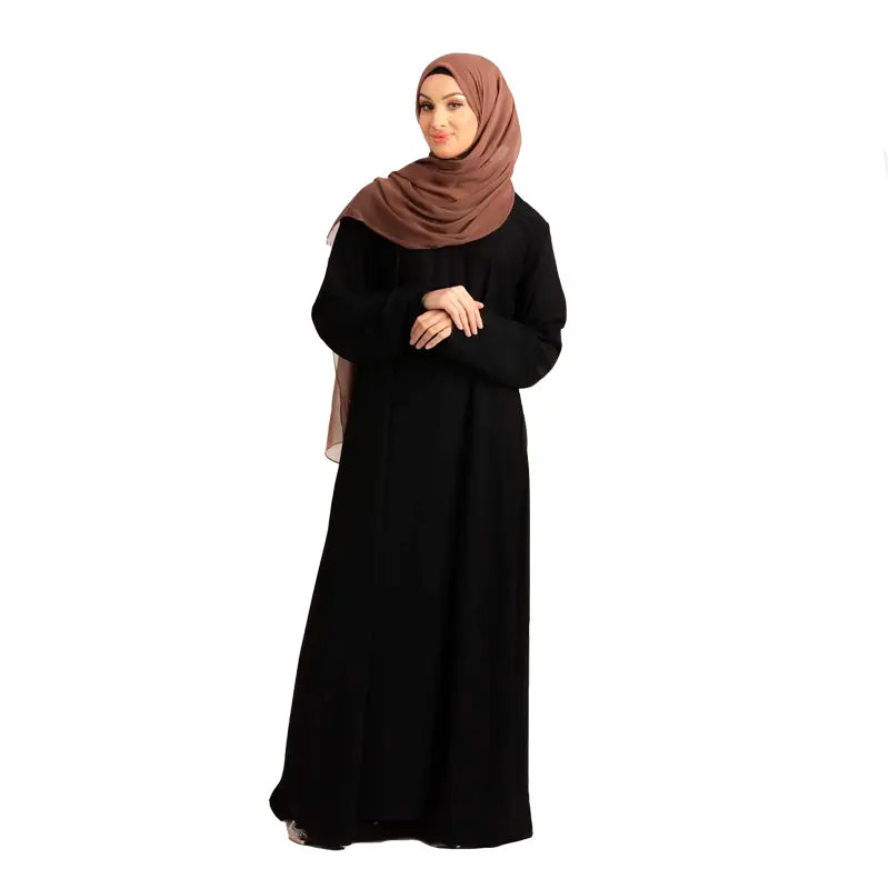 Plain Black Prayer Abaya 141