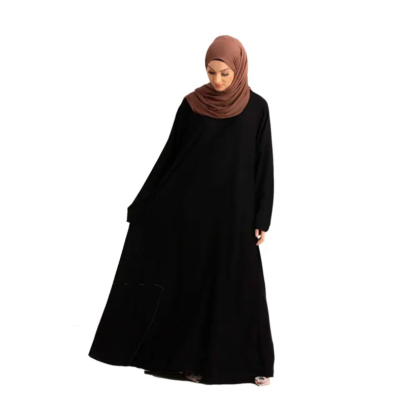 Plain Black Prayer Abaya 141