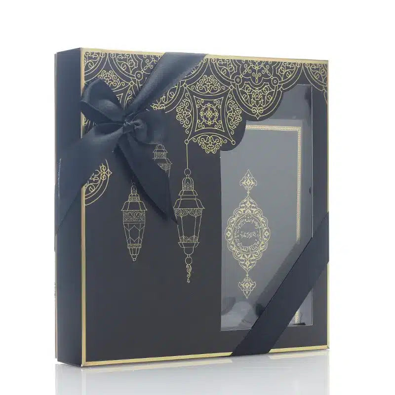 Black Patterned Quran Gift Set