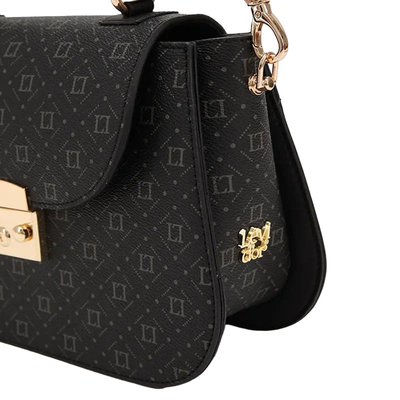Women's Black Top Handle Designer Hand Bag Ref 930006