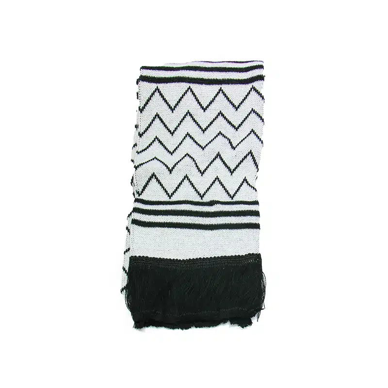 White And Black Palestine Wool Scarf