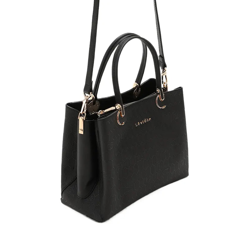 Women's Black Medium Top Handle Tote Bag Ref 930013