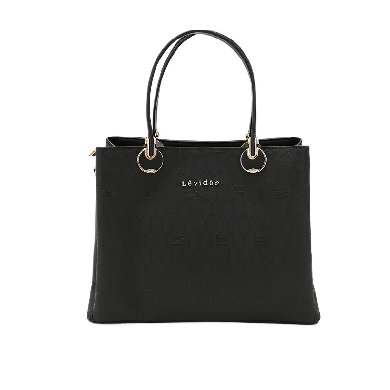 Women's Black Medium Top Handle Tote Bag Ref 930013
