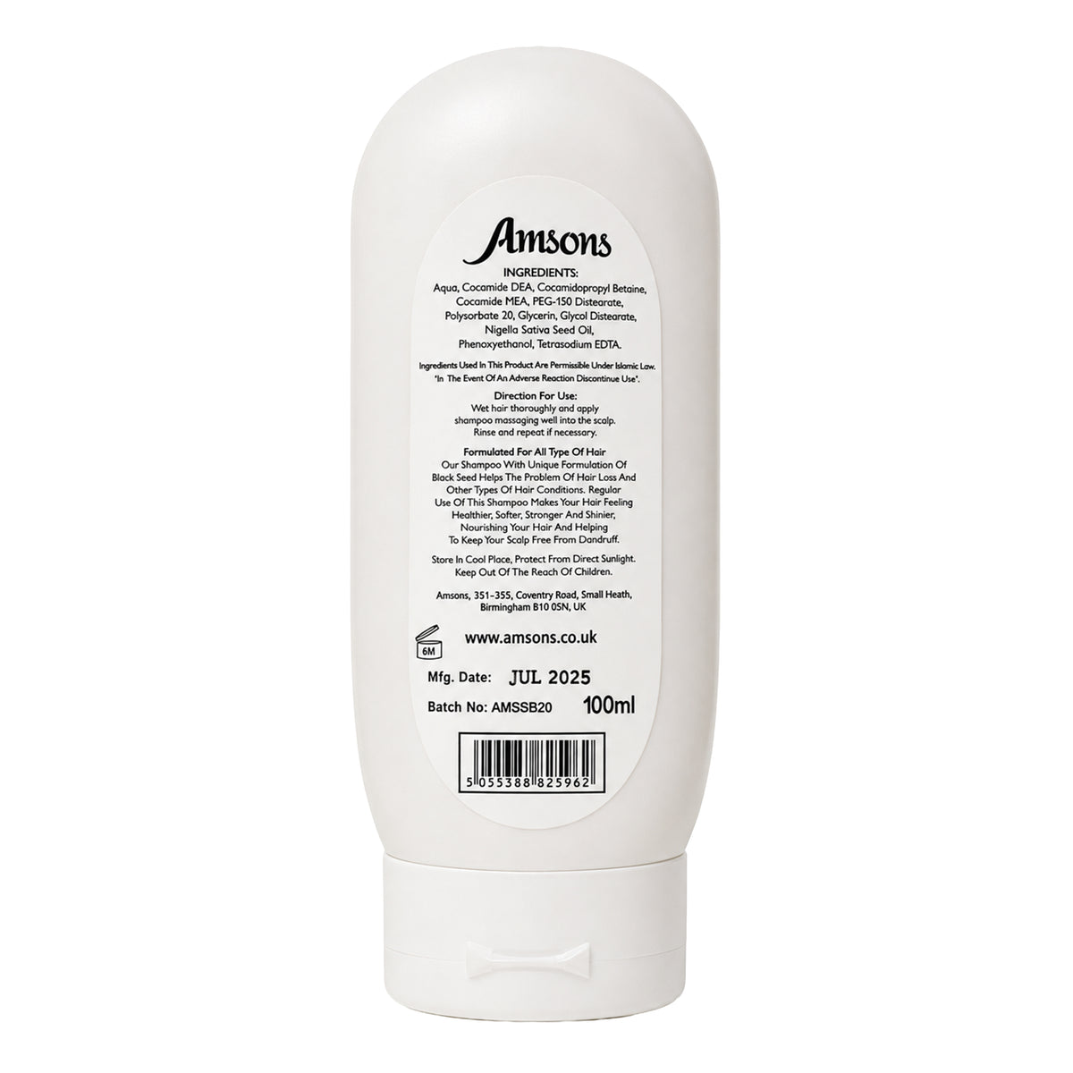 Black Seed Shampoo Non Fragrance 100ml