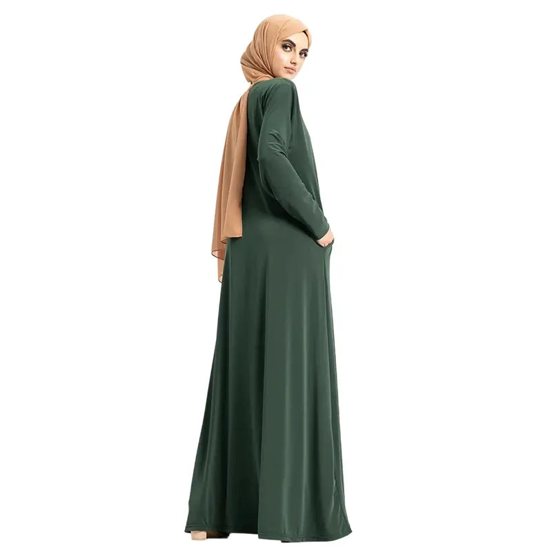 Jersey Bottle Green Abaya