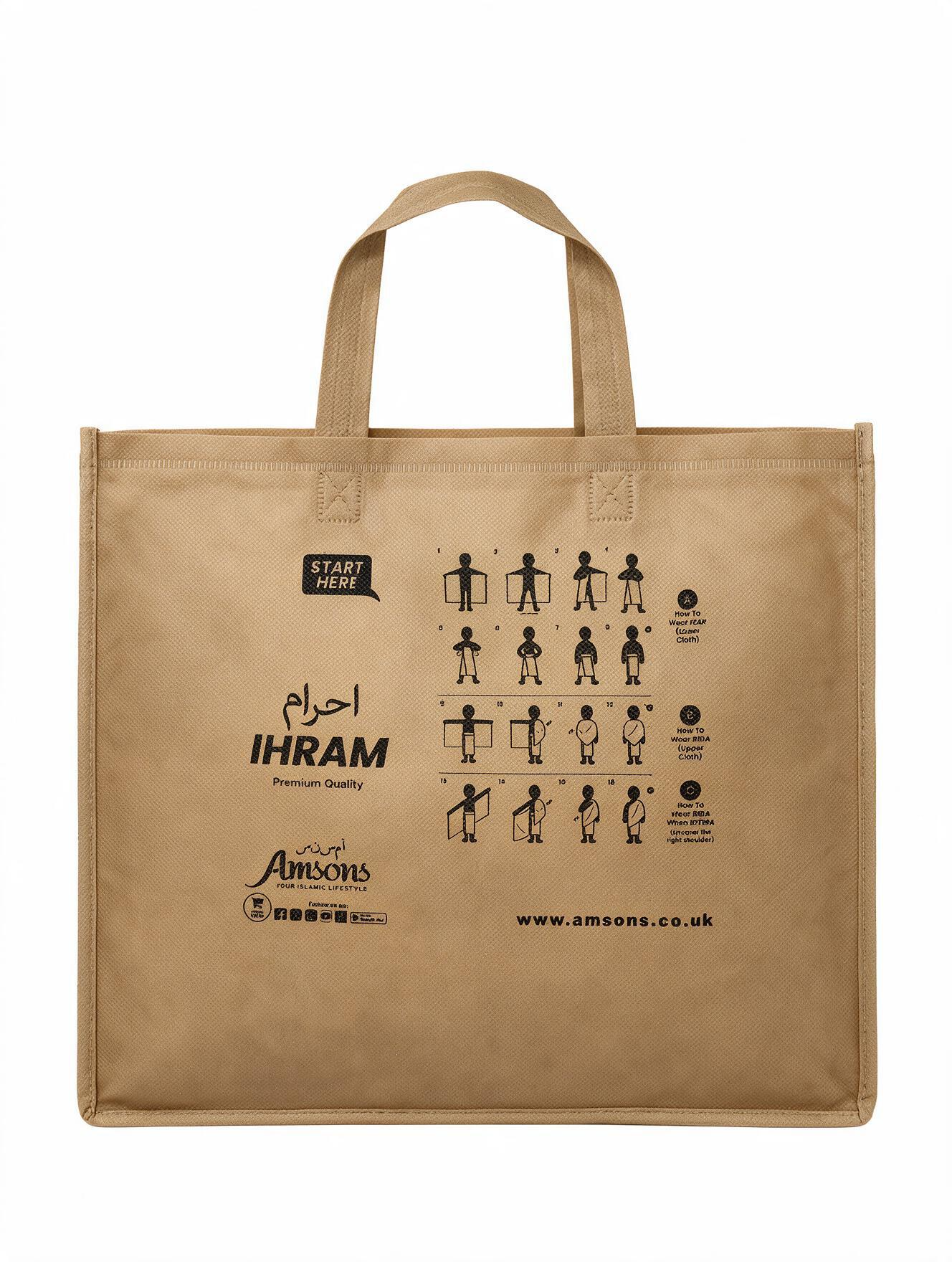 Both Sides Block Ihram for Hajj & Umrah - Adult