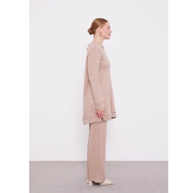 Beige Cashmere Co-Ord Set