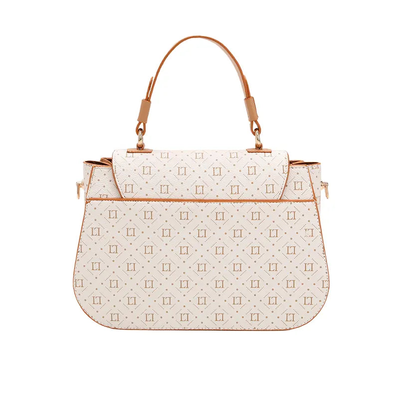 Women's Brown & Beige Top Handle Designer Hand Bag Ref 930006