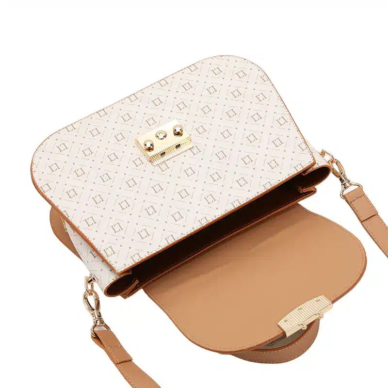 Women's Brown & Beige Top Handle Designer Hand Bag Ref 930006