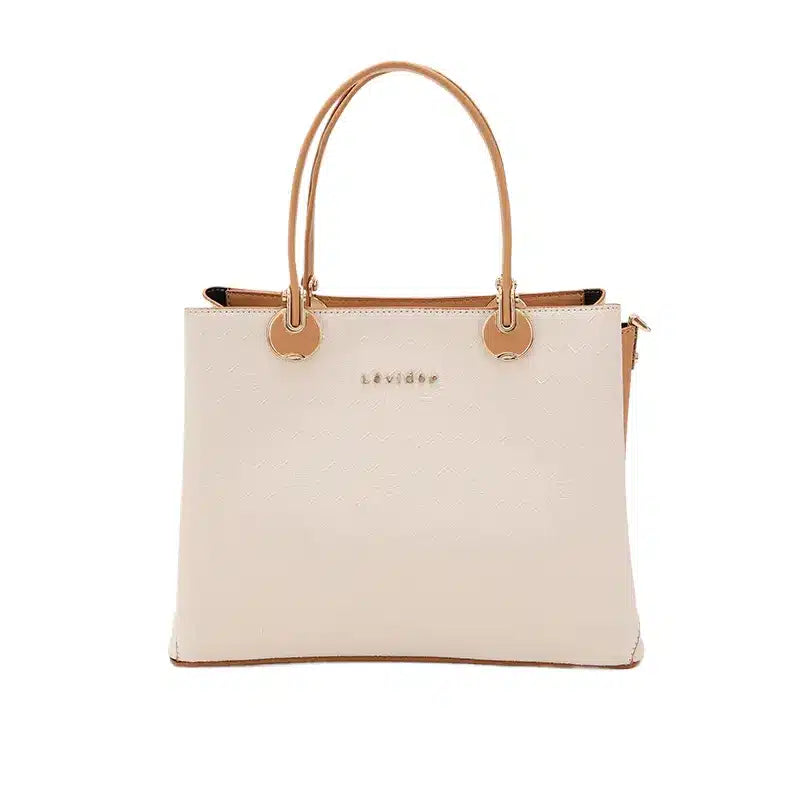 Women's Cream Medium Top Handle Tote Bag Ref 930013