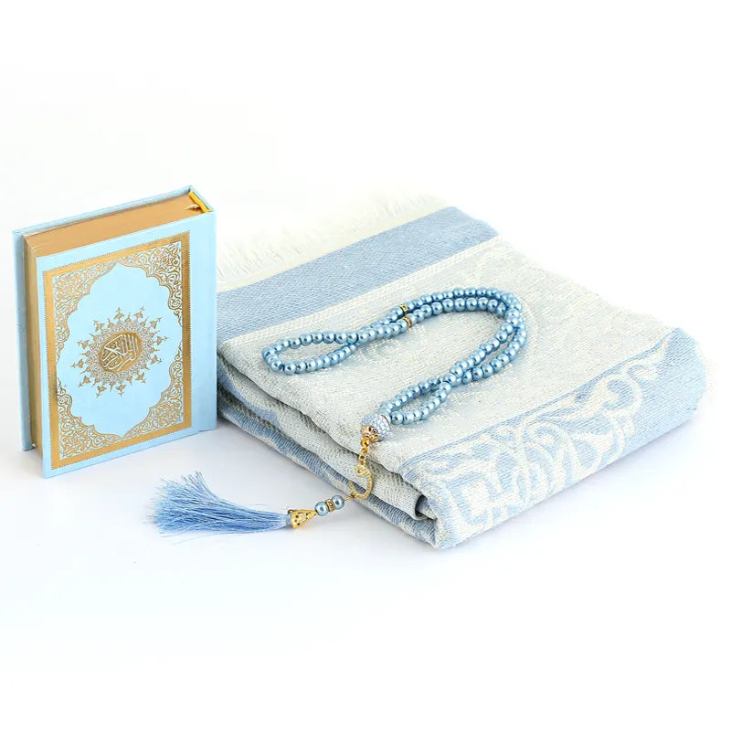 Baby Blue Islamic Cube Quran Gift Set 1751