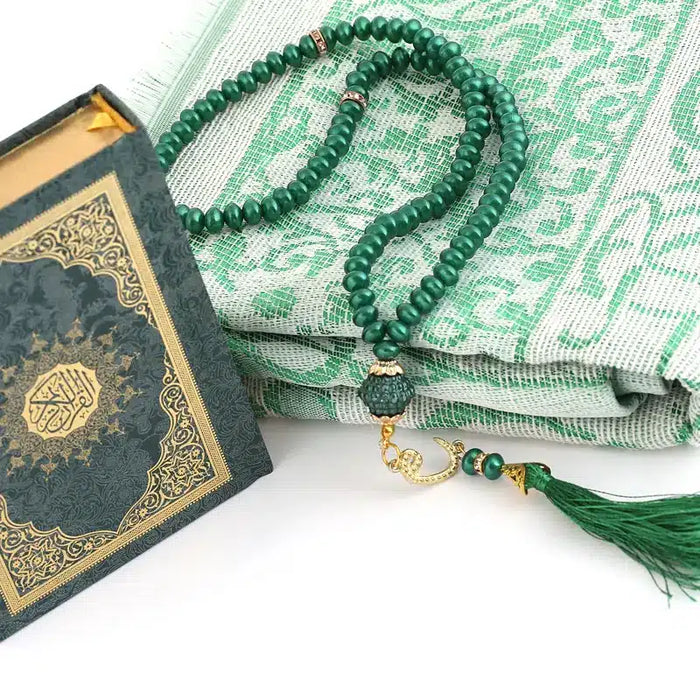 Green Islamic Cube Quran Gift Set