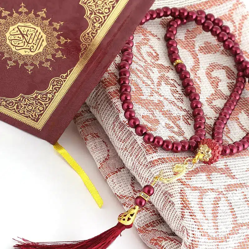 Red Islamic Cube Quran Gift Set