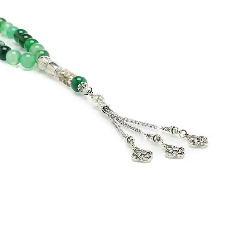 Dark Green Marble 33 Bead Tasbih