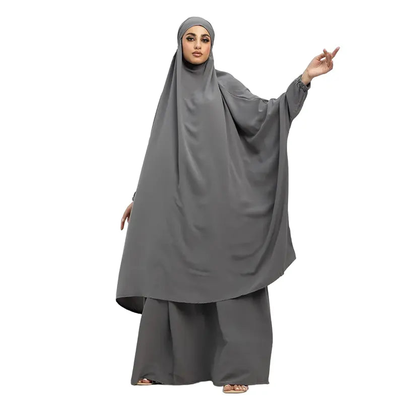 Two Piece Dark Grey Jilbab