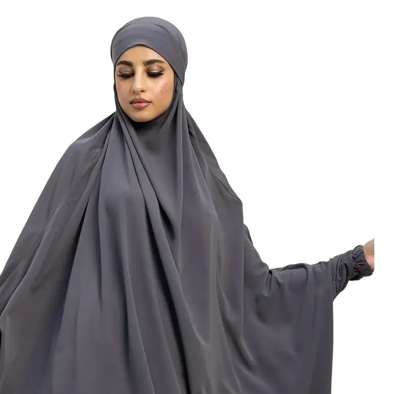 Two Piece Jilbab Dark Grey