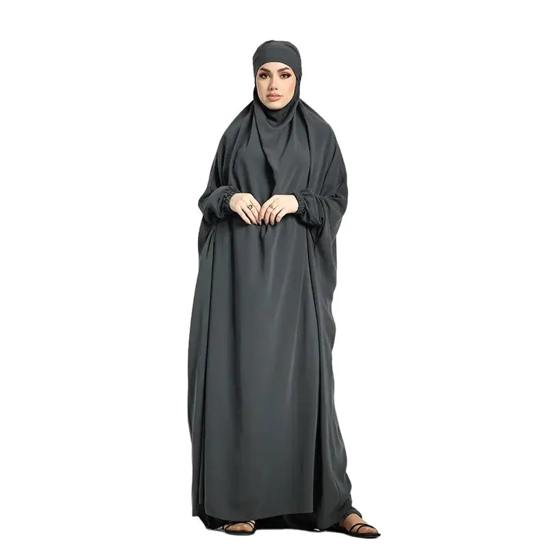 One Piece Dark Grey Jilbab