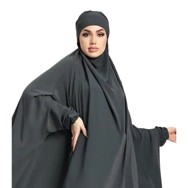 One Piece Dark Grey Jilbab