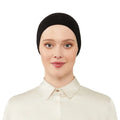 Women's Elasticated Black Under Scarf Hijab Cap