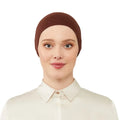 Women's Elasticated Chocolate Under Scarf Hijab Cap