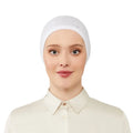 Women's Elasticated White Under Scarf Hijab Cap