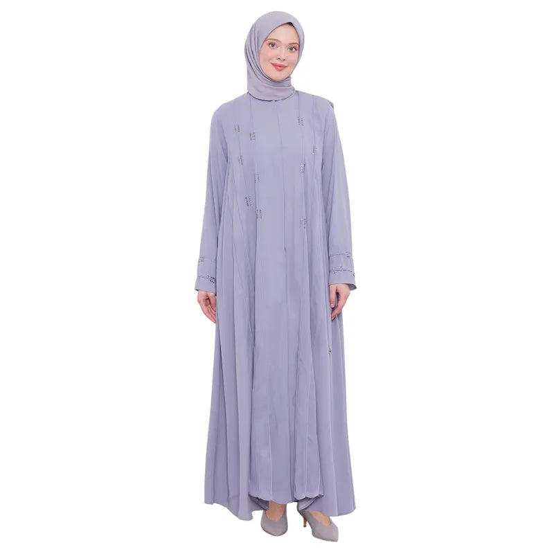 Lilac Embellished Diamond Abaya