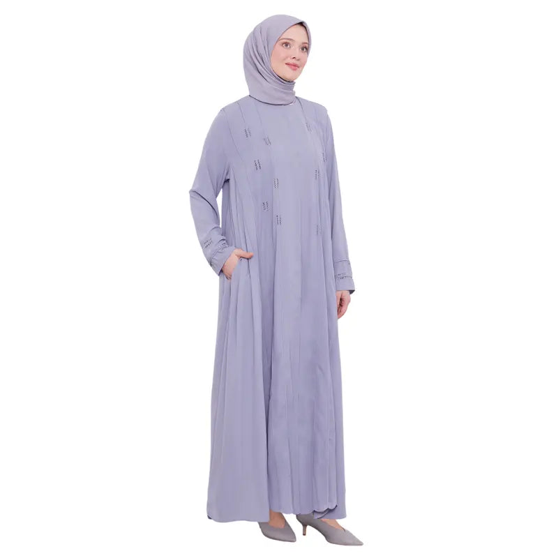 Lilac Embellished Diamond Abaya