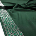 Detail Beaded Madinah Emerald Green Chiffon Hijab