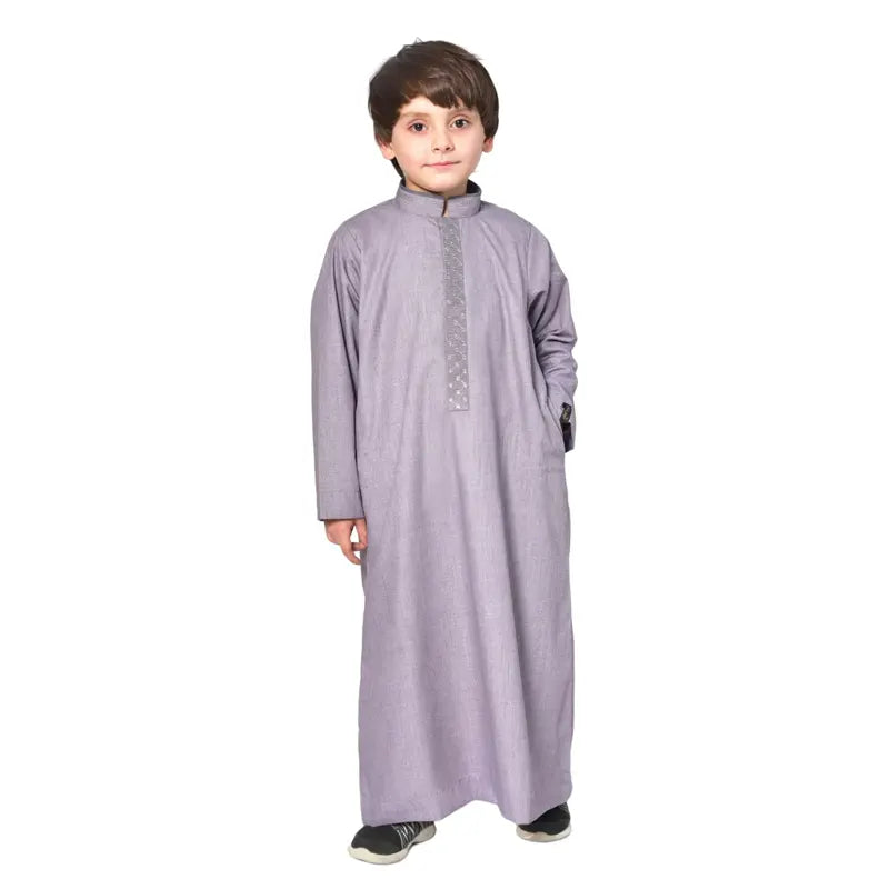Kids Collared Mauve Thobe 959 01 image 1